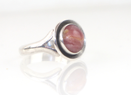 Deense vintage NE From  zilveren ring rhodochrosiet