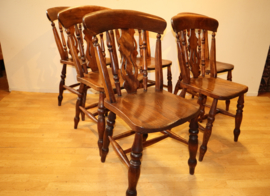 Set van 6 antieke windsor stoelen
