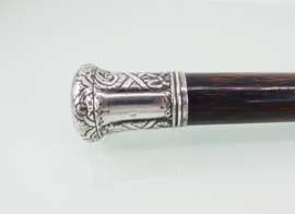 Antieke wandelstok zilveren knop R.F.S&Co