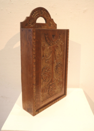 Antieke houten schooltas
