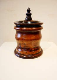 Antieke houten tabakspot