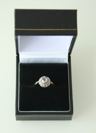 Antieke roségouden ring met roosdiamanten