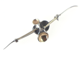Design broche van deels verguld zilver, Amir Poran