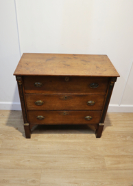 Antieke Hollandse Empire ladenkast