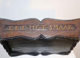 Beschilderde antieke bestekbak 1883