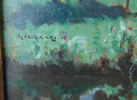 Bram Segaar (1888-1962), schilder in polderlandschap