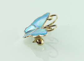 Vergulde broche vlinder email David Andersen