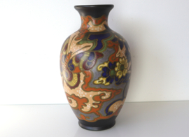 Art Deco plateel vaas, decor Breetvelt 1927