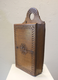 Antieke Hollandse houten schooltas