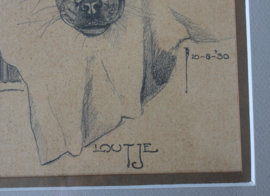 Tekening van een boxer, Jan Schonk (1889-1976)