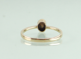 Antieke gouden solitair ring roosdiamant