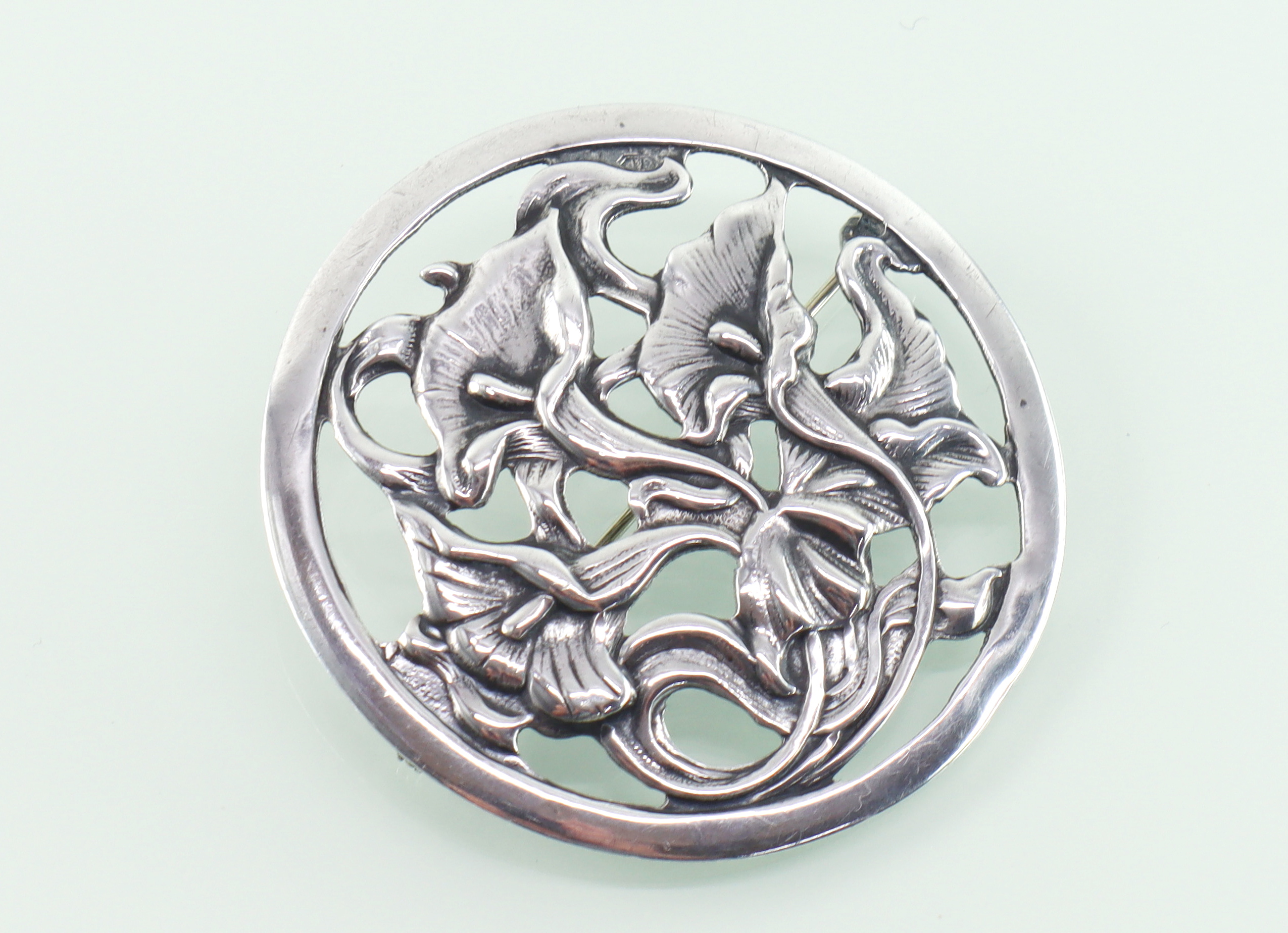 Zilveren broche Jugendstil jaren ‘40