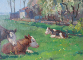 Louis Soonius (1883-1956) Koeien in weiland