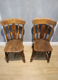 Set van vier antieke Windsorstoelen