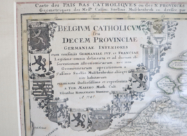 Antieke landkaart België Johan Baptist Homann 1747