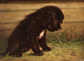 Jan Vrolijk (1846-1894) poesje en hond