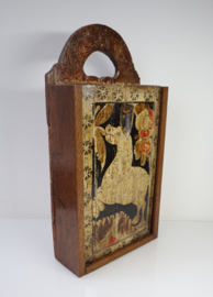 Antieke Friese houten schooltas