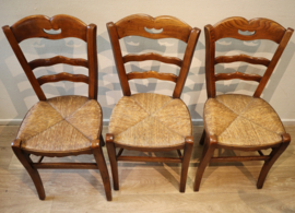 Set van 6 antieke boerenstoelen