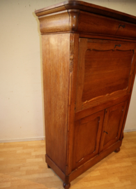 Antieke Hollandse secretaire à abbatant