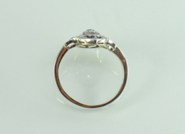 Antieke goud platina Art Deco ring diamant