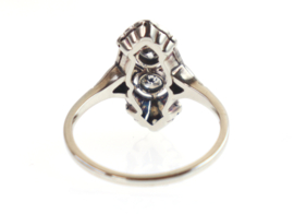 Antieke Art Deco witgouden ring met diamanten ca. 1910