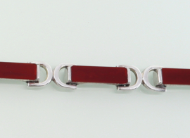 Vintage zilveren armband carneool Franz Scheurle