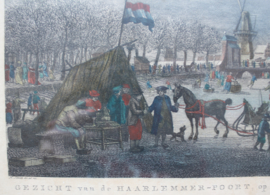 Antieke gravure Haarlemmerpoort Amsterdam, Fouquet 18e eeuw