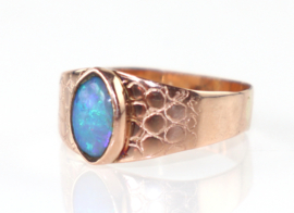 Antieke roségouden ring opaal