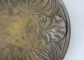 Art Nouveau bronzen bord