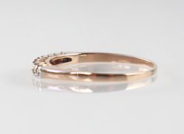 Antieke gouden Art Deco rijring met roosdiamanten