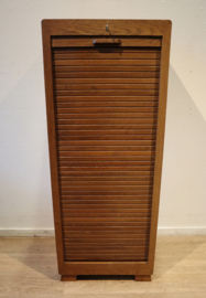 Vintage eiken rolluikkast ca. 1950