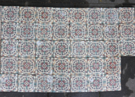 Antieke Jugendstil vloertegels