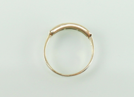 Gouden ring rijring 18 karaat met smaragd