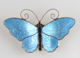 Zilveren vlinder broche David Andersen jaren ‘50
