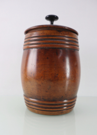 Antieke houten tabakspot