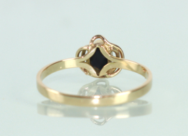 Gouden ring met prachtige blauwe opaal