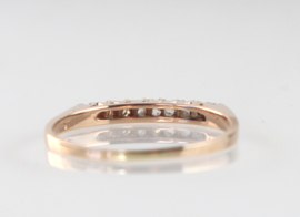 Antieke gouden Art Deco rijring met roosdiamanten