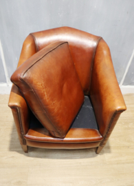 Lederen clubfauteuil