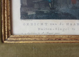 Antieke gravure Haarlemmerpoort Amsterdam, Fouquet 18e eeuw