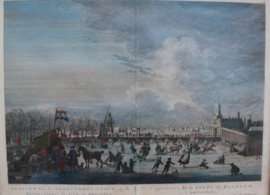 Antieke gravure Haarlemmerpoort Amsterdam, Fouquet 18e eeuw