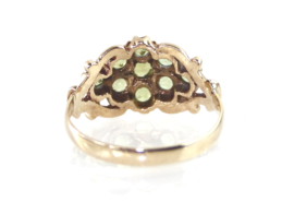 Vintage gouden Schotse ring met peridot, 1979