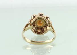 Vintage gouden ring met oranje saffieren