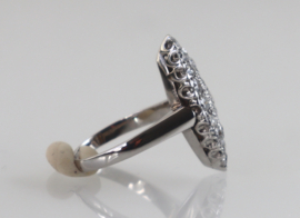 Art Deco witgouden ring diamanten, ca. 1910