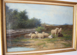 HCC Bogman (1861- 1921) schapen aan het water