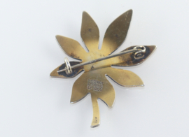 Zilveren broche bloem, Aksel Holmsen, ca. 1950