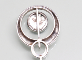 Vintage zilveren hanger nefriet jade K&L jaren ‘70