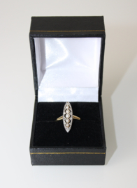 Antieke goud met platina Art Deco ring