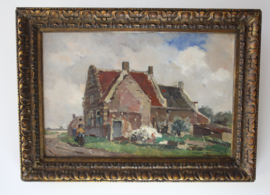 Theo van Wijngaarden (1874-1952) vrouw in polder