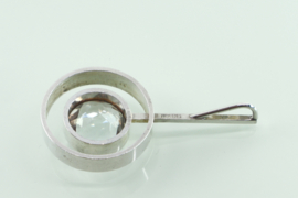 Vintage zilveren hanger bergkristal Niels Erik From, Denemarken