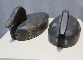 Paar antieke houten lokeenden